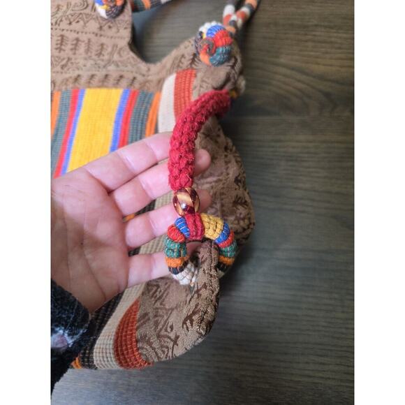 Buzhiyun Women Hippie Boho Chic Hobo Handbag Shoulder Bag Knit Embroidery Large - Picture 14 of 16